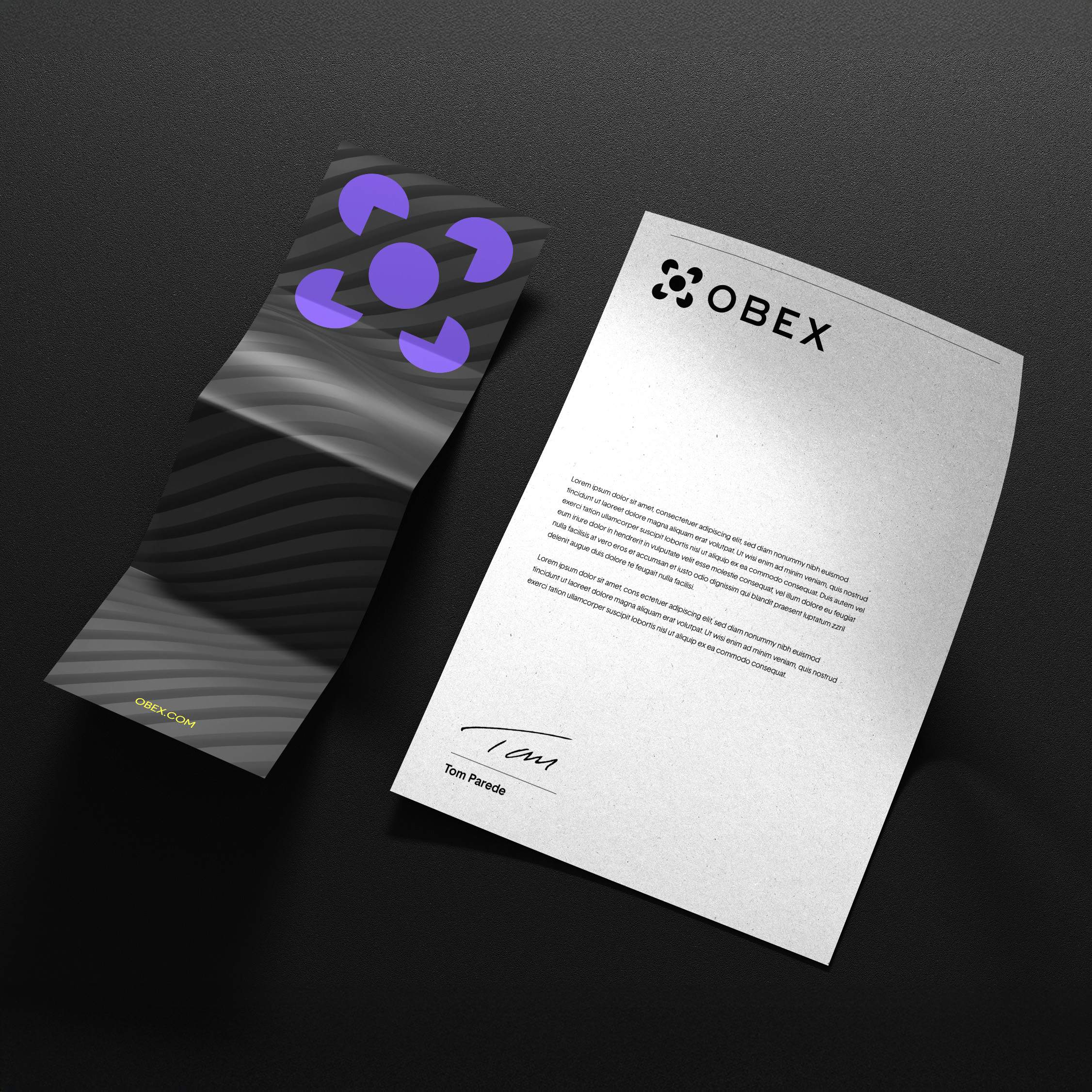 brand identity design for obex